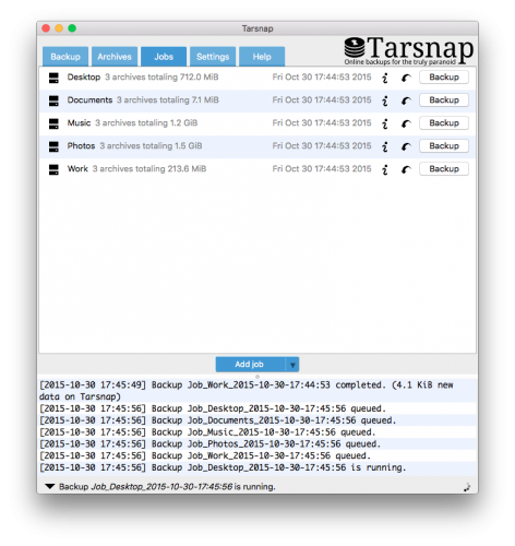 Tarsnap v07 OSX